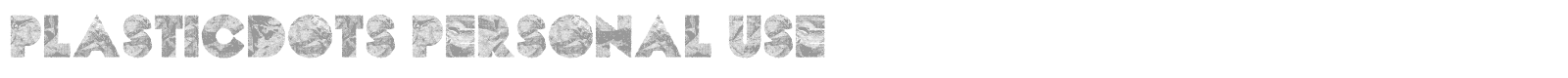 Plasticdots font preview